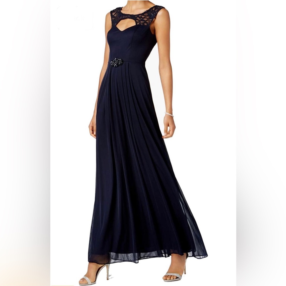 NWT Betsy & Adam Formal Navy Dress SZ. 4